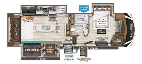 Grand Design Solitude 310GK Floorplan Grand Design Solitude 310GK Floorplan