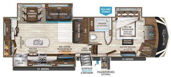 Grand Design Solitude 344GK Floorplan Grand Design Solitude 344GK Floorplan