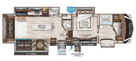 Grand Design Solitude 373FB Floorplan Grand Design Solitude 373FB Floorplan