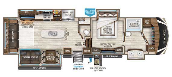 Grand Design Solitude 373FB Floorplan