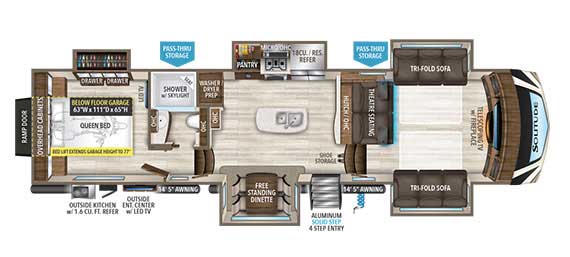 Grand Design Solitude 374TH Floorplan Grand Design Solitude 374TH Floorplan