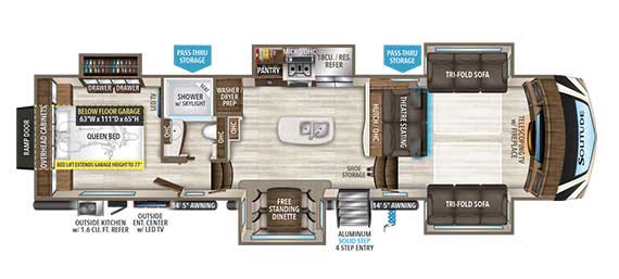 Grand Design Solitude 374TH Floorplan