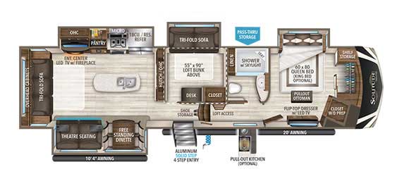 Grand Design Solitude 377MBS Floorplan Grand Design Solitude 377MBS Floorplan
