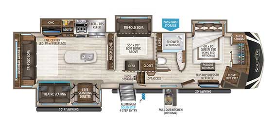 Grand Design Solitude 377MBS Floorplan