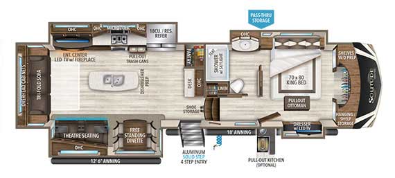 Grand Design Solitude 384GK Floorplan