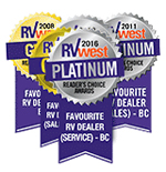 RV West Magazine Readers Choice Gold & Platinum Award