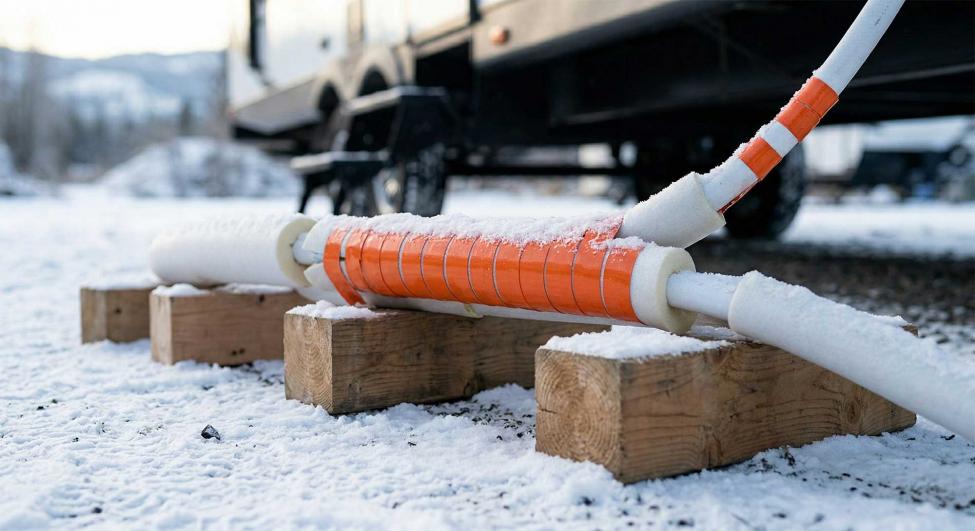 Use a heated water hose wrapped in insulation and elevated off the ground.&nbsp;