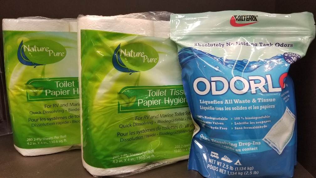 2 packs RV Toilet Paper with Odorlos Toilet Chemical Combo