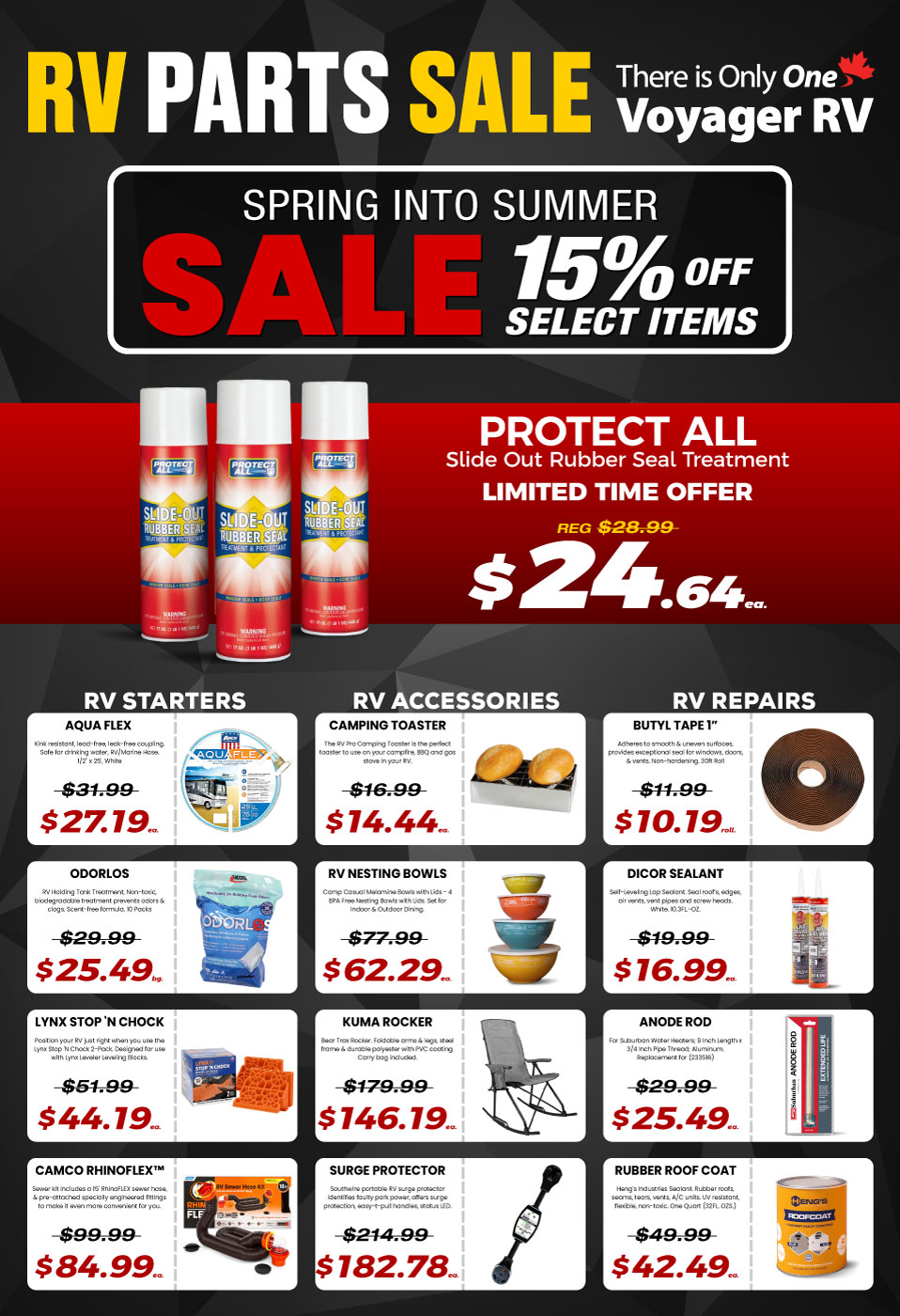 RV PARTS SPECIAL