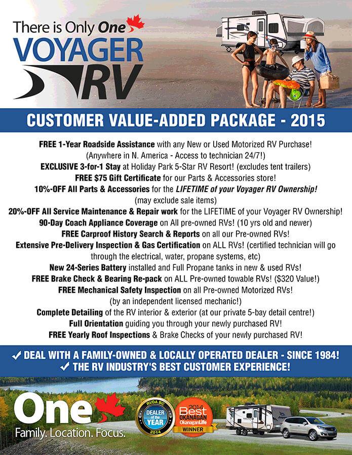 Voyager RV Valuse Added Package