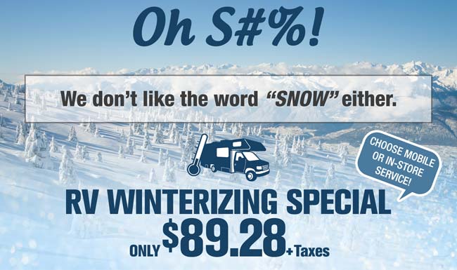 RV Winterize Special RV Winterize Special Only $89.28