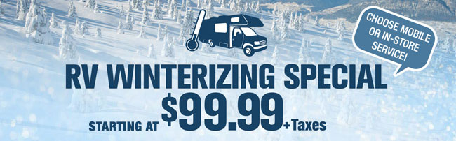 RV Winterize Special - Starting at $99.99