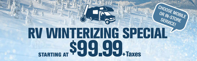 RV Winterize Special RV Winterize Special - Starting at $99.99