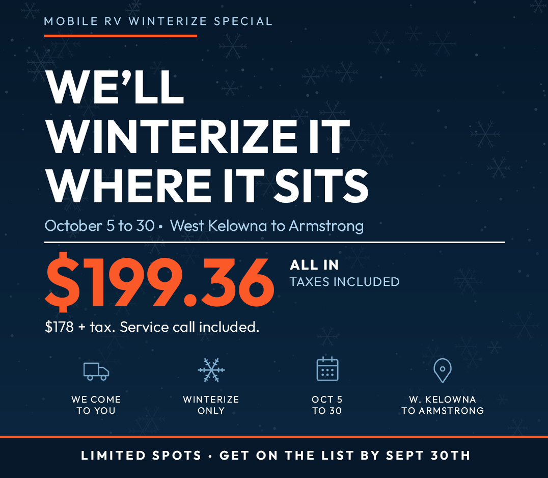 Mobile RV Winterize Special