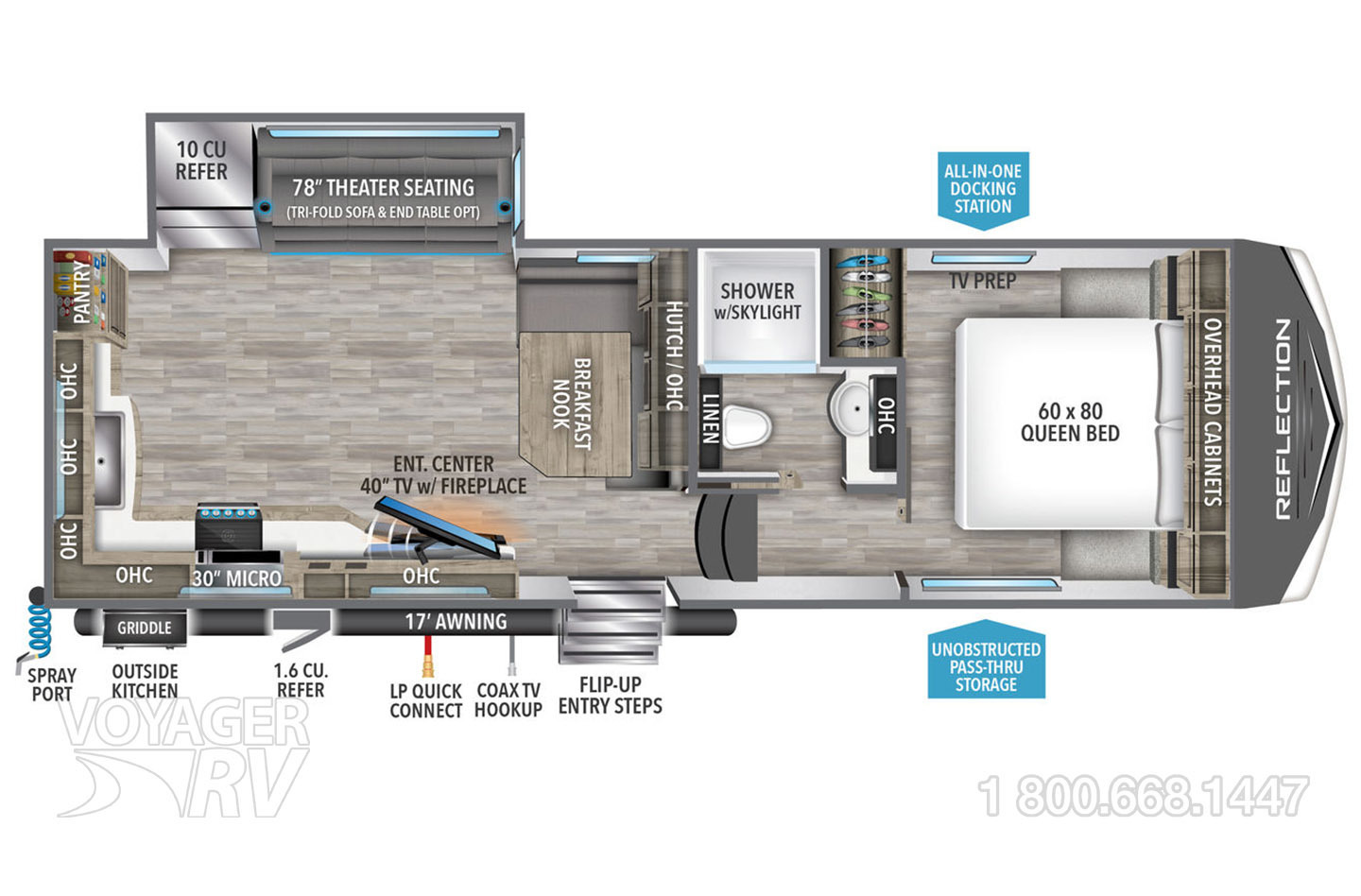 2022 Grand Design Reflection 150 Series 260RD Floorplan