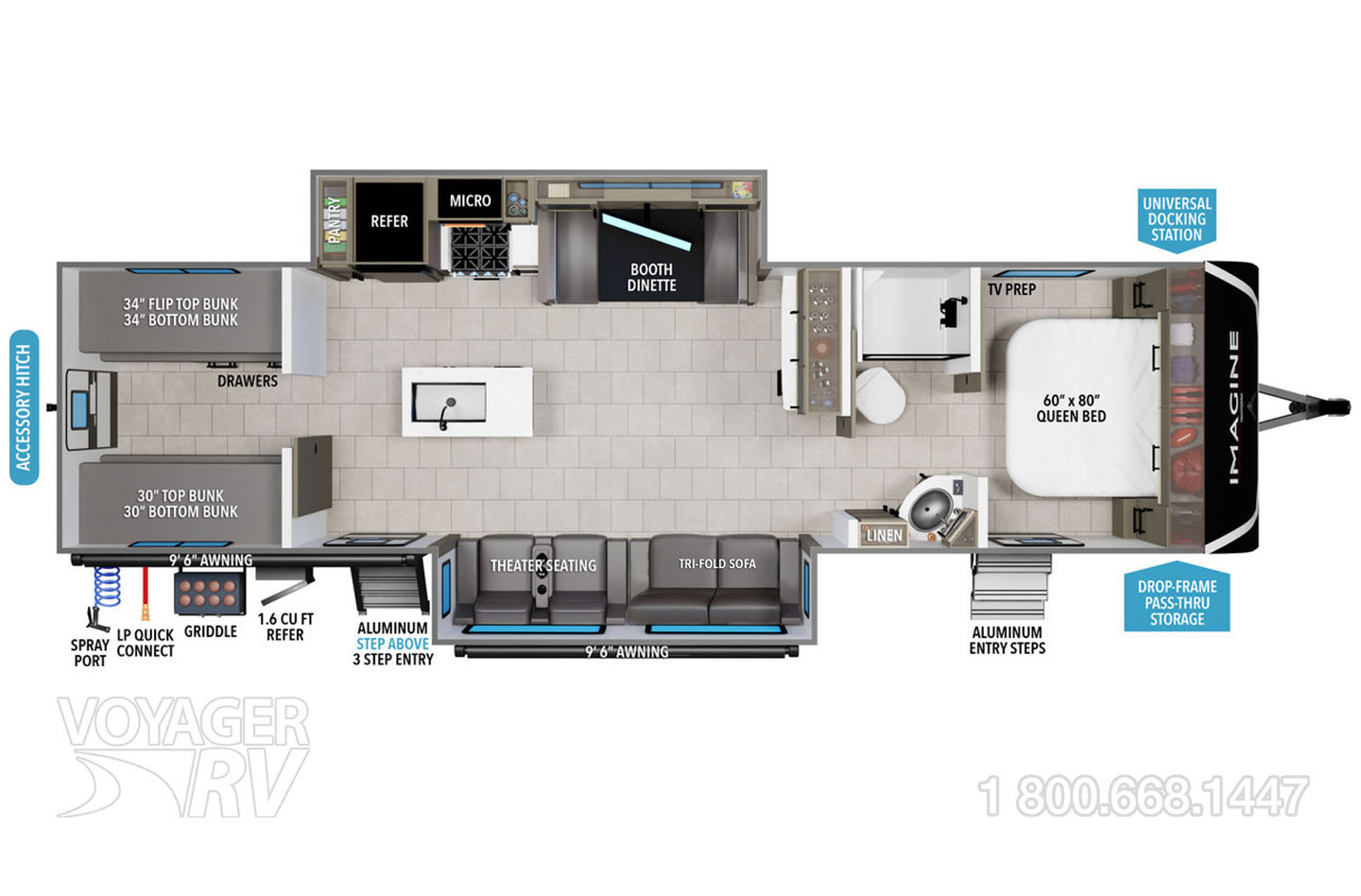 2024 Grand Design Imagine 3210BH Floorplan