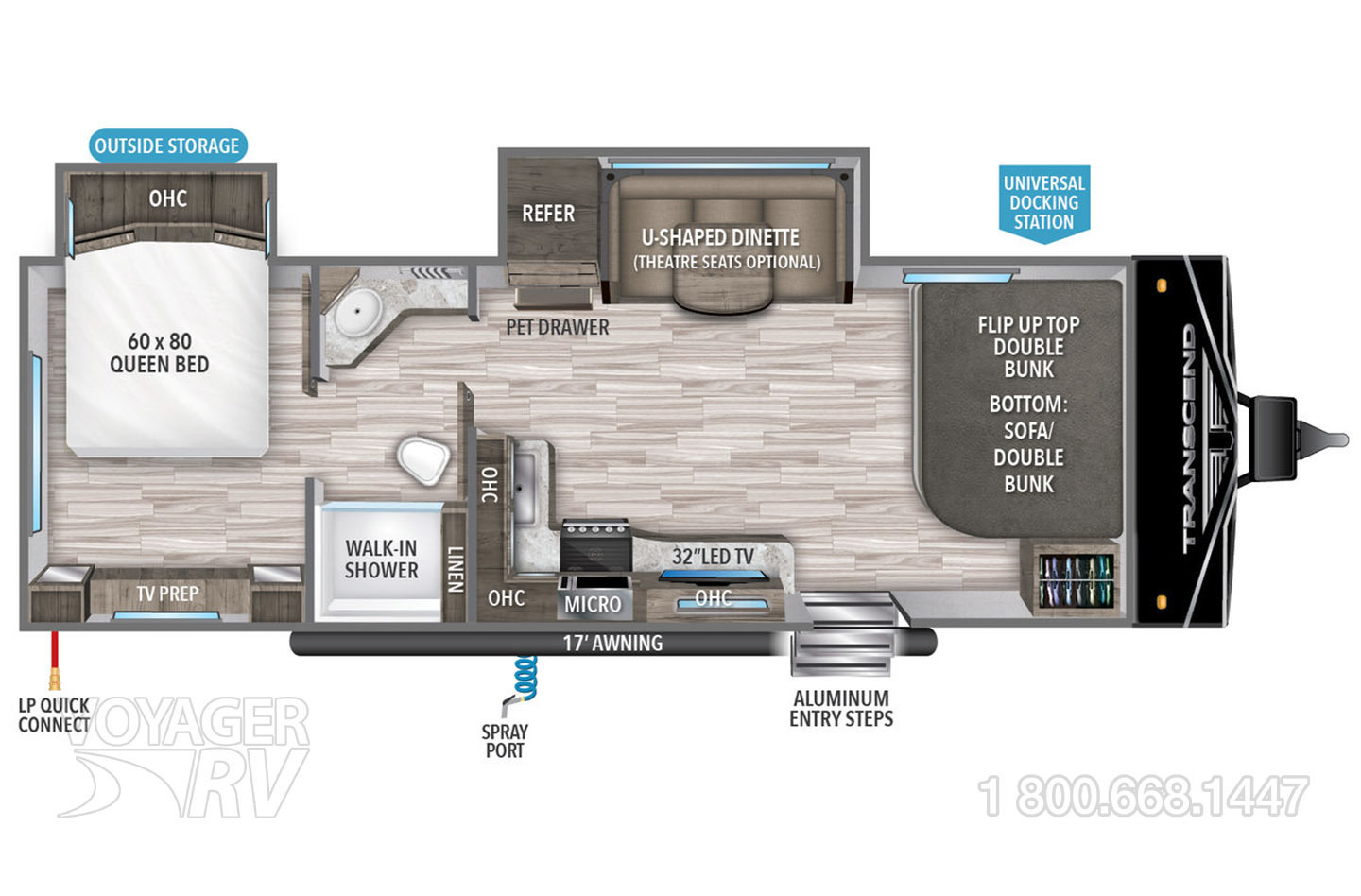 2024 Grand Design Transcend Xplor 251BH Floorplan