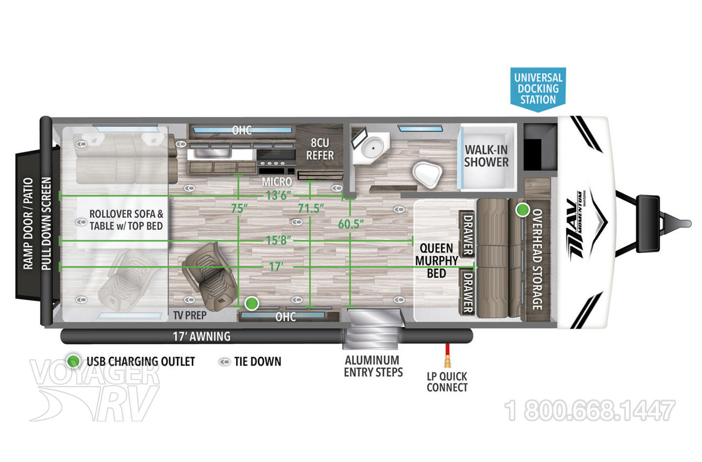 2024 Grand Design Momentum MAV 22MAV Floorplan