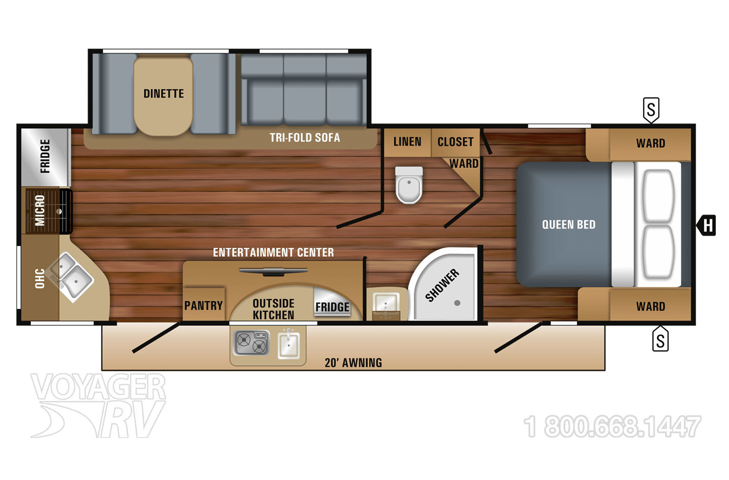 2018 Jayco White Hawk 26RK Floorplan