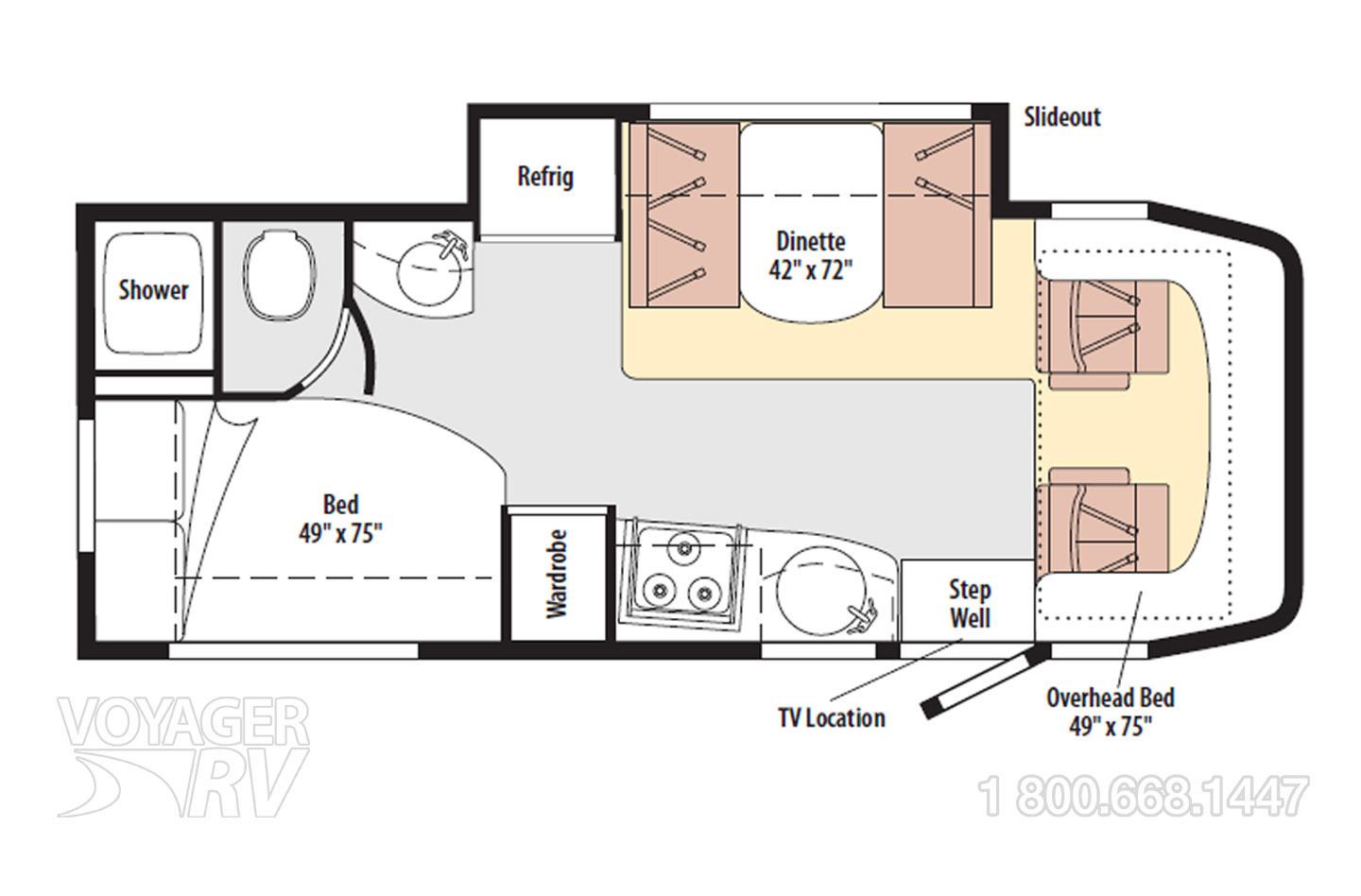 2010 Winnebago Navion 24J Floorplan