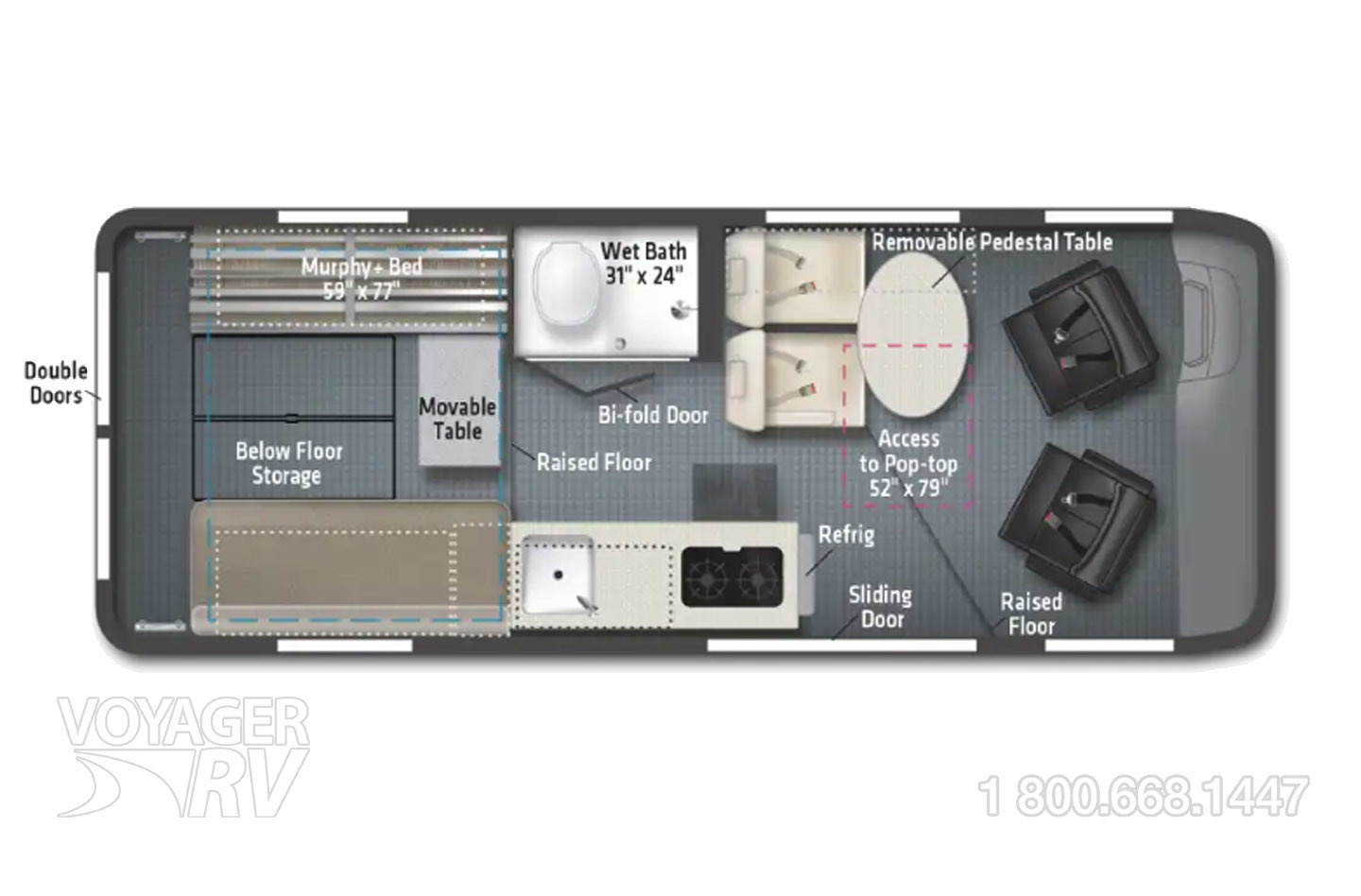 2024 Winnebago Solis 59PX Floorplan