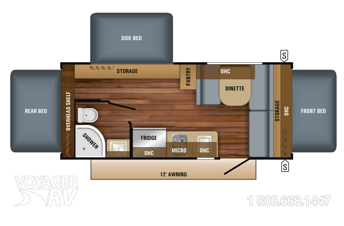 2018 Jayco Jay Feather 17XFD Floorplan