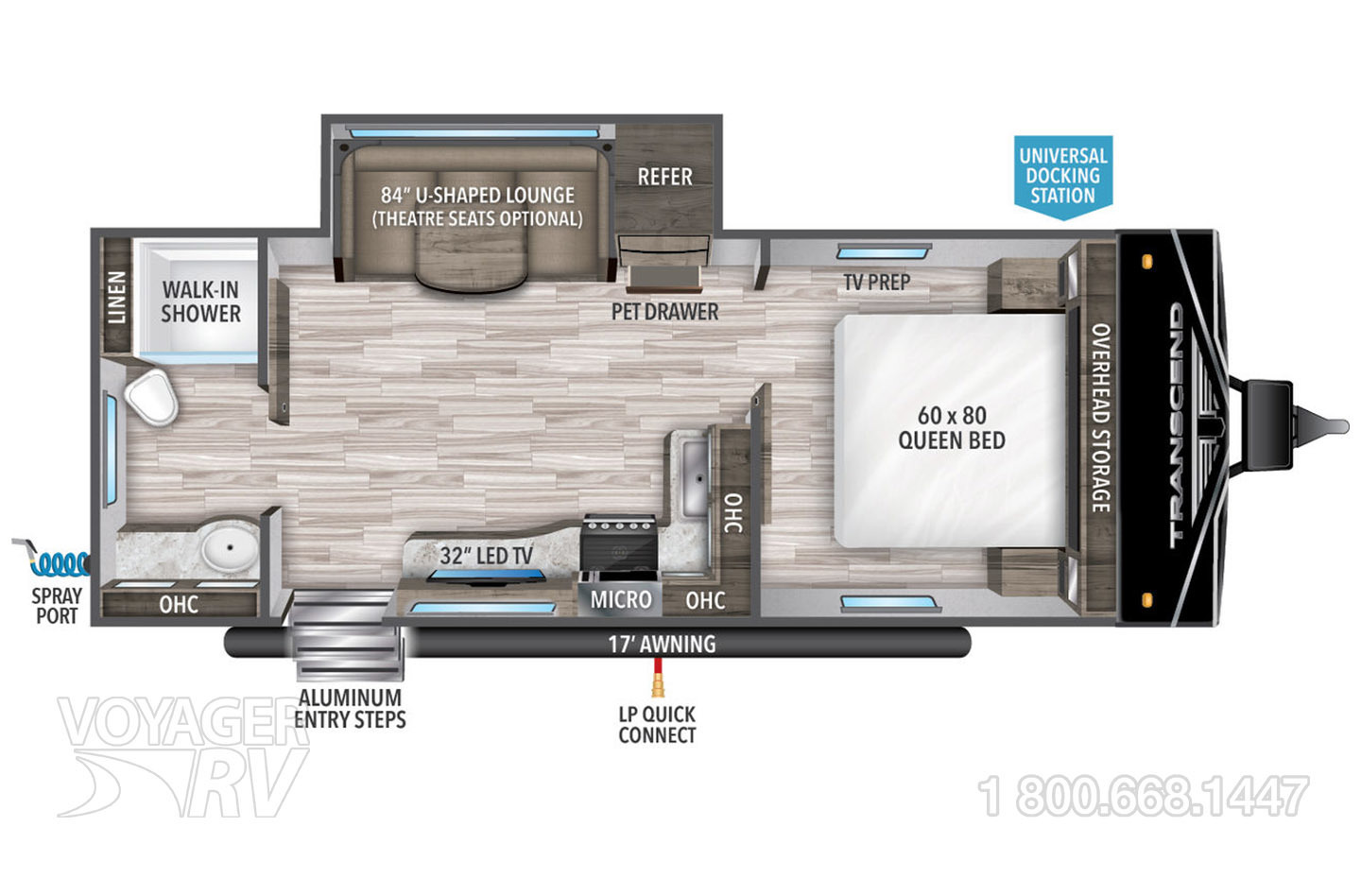 2024 Grand Design Transcend Xplor 221RB Floorplan