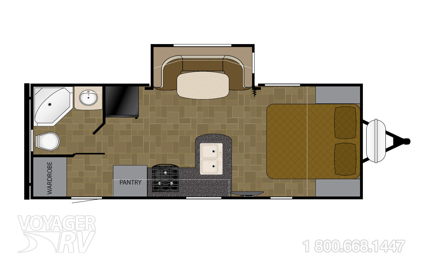 2017 Heartland Wilderness 2185RB Floorplan