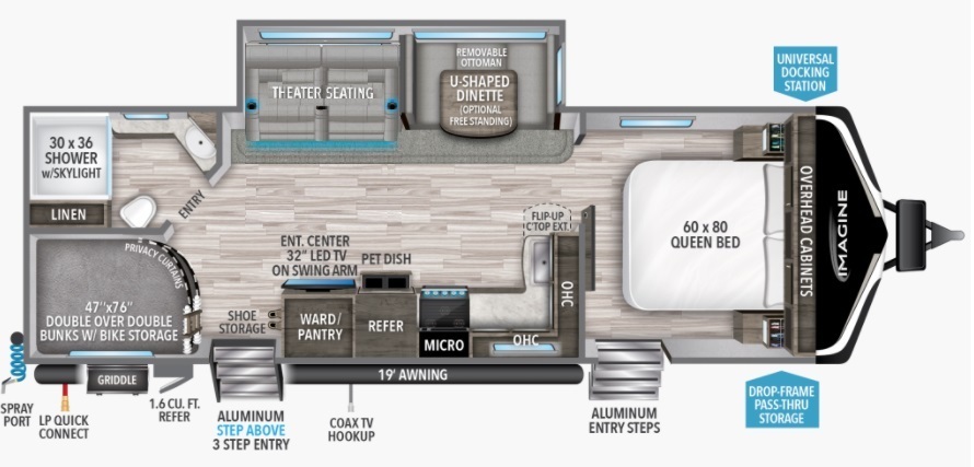 2024 Grand Design Imagine 2800BH Floorplan