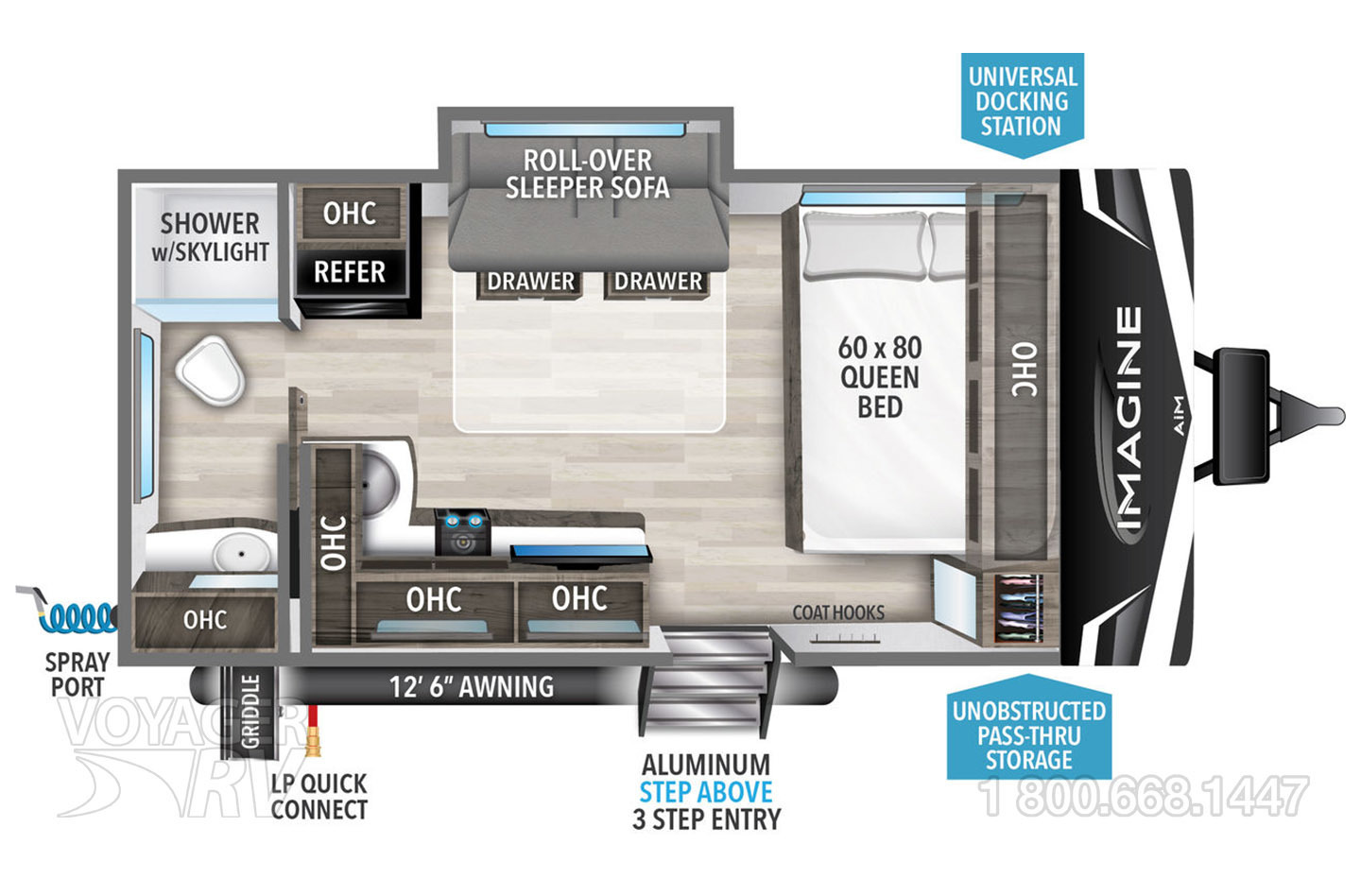 2024 Grand Design Imagine AIM 16ML Off-Grid Floorplan