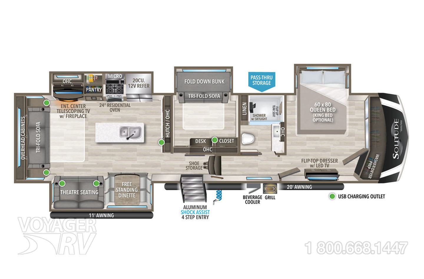 2023 Jayco North Point 373BHOK Floorplan