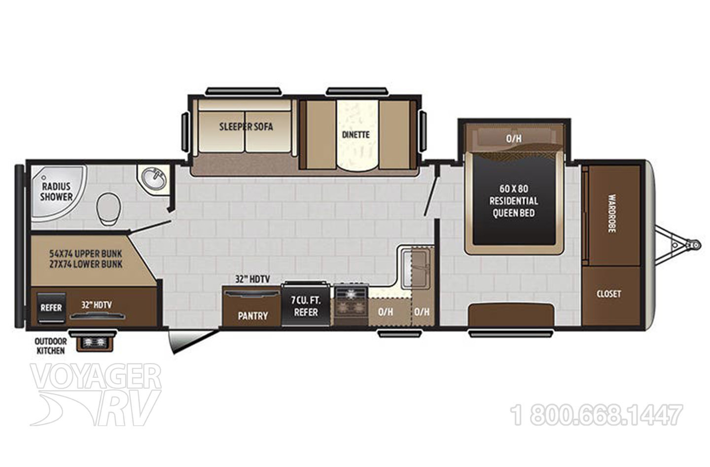 2018 Keystone Sprinter 29BH Floorplan