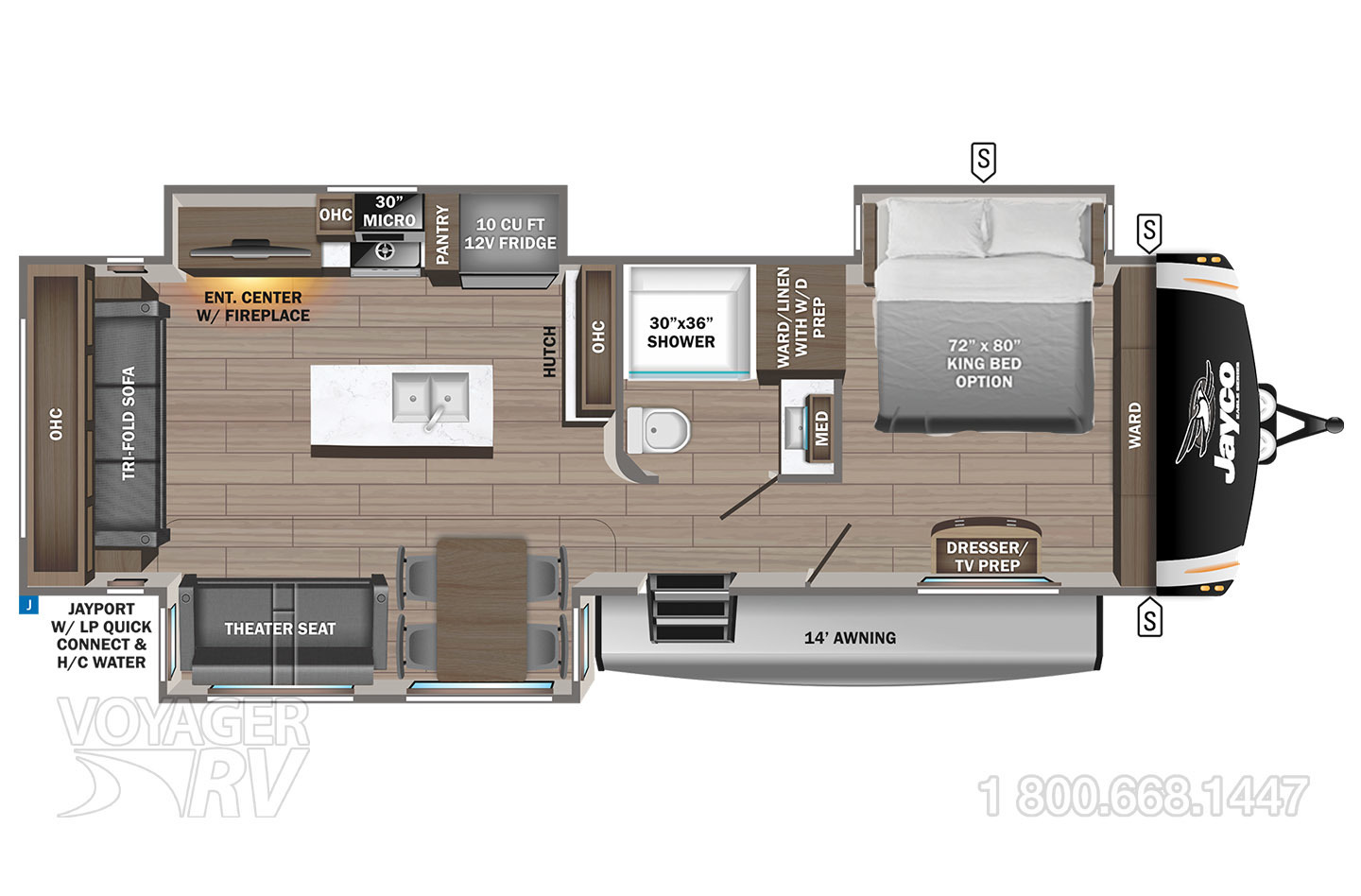 2024 Grand Design Reflection 297RSTS Floorplan