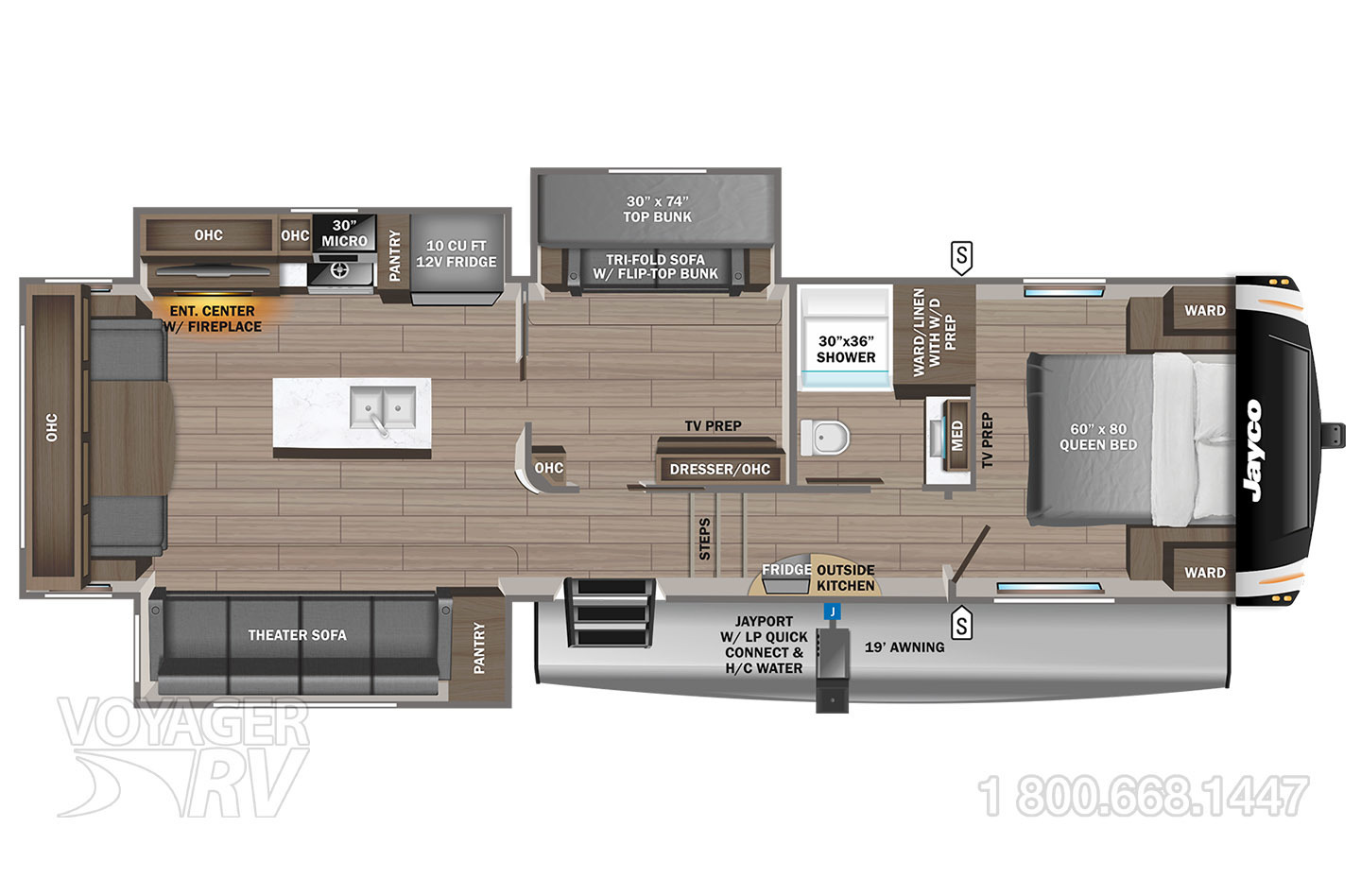 2024 Grand Design Reflection 362TBS Floorplan