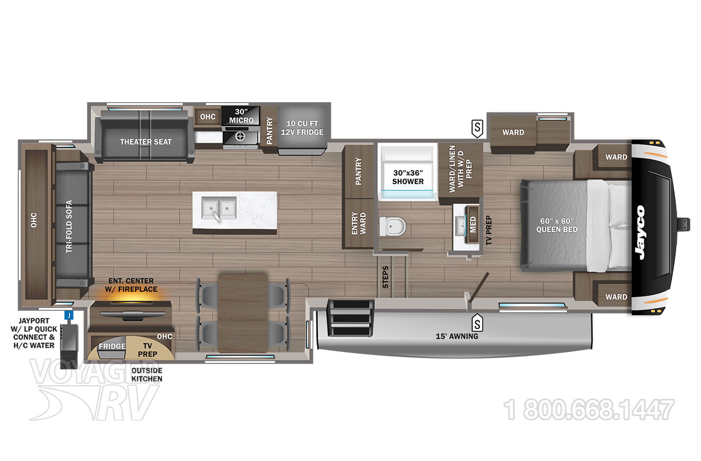 2023 Grand Design Reflection 150 Series 260RD Floorplan