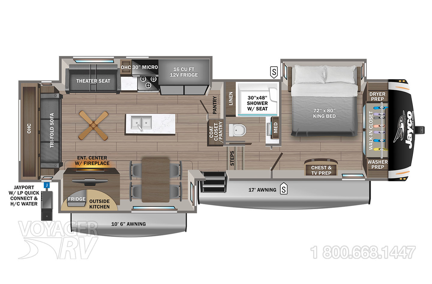 2022 Grand Design Reflection 303RLS Floorplan