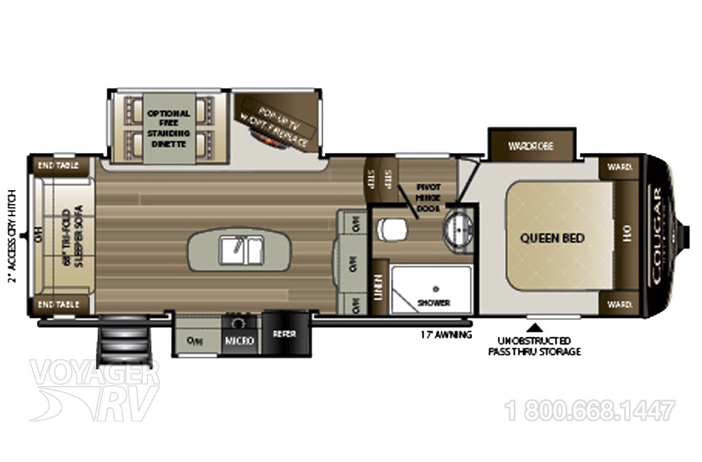 2019 Keystone Cougar 27RLSWE Floorplan