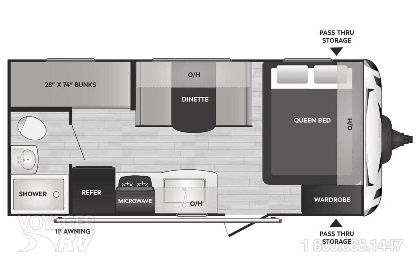 2024 Keystone Passport Mini 170BH Floorplan