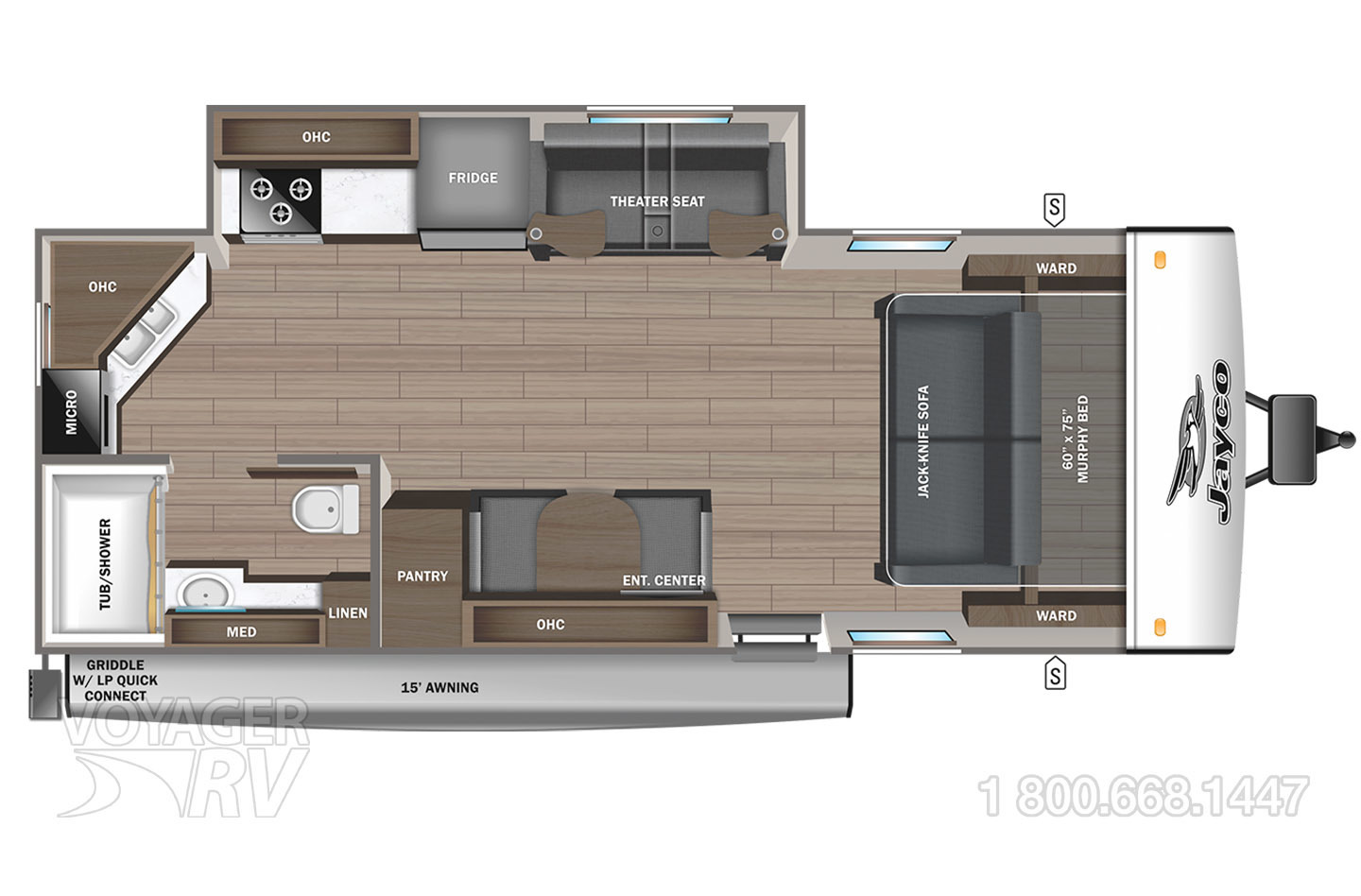 2024 Jayco Jay Feather 21MML Floorplan