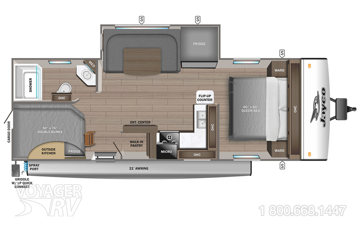 2024 Jayco Jay Feather 24BH Floorplan