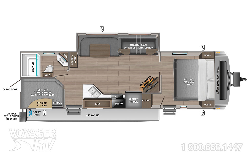 2024 Grand Design Reflection 312BHTS Floorplan