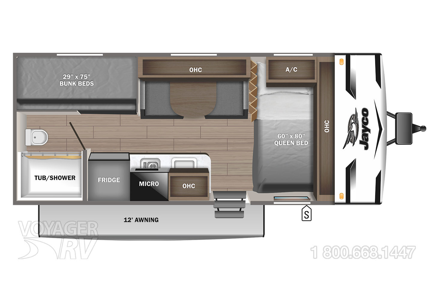 2022 Jayco Jay Flight SLX-7 174BH Floorplan