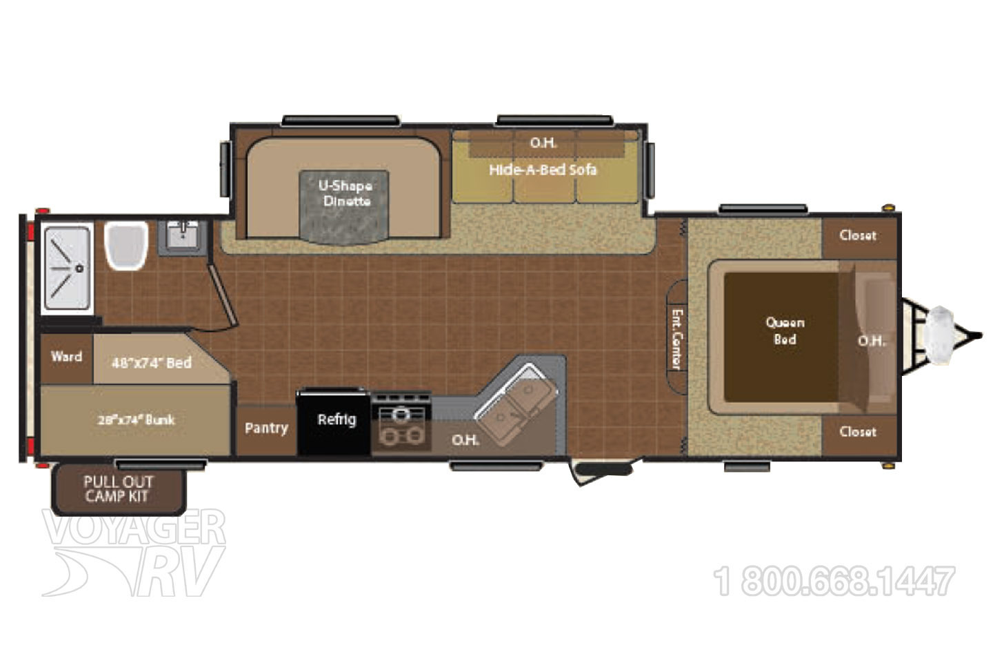 2013 Keystone Hideout 26BHS Floorplan