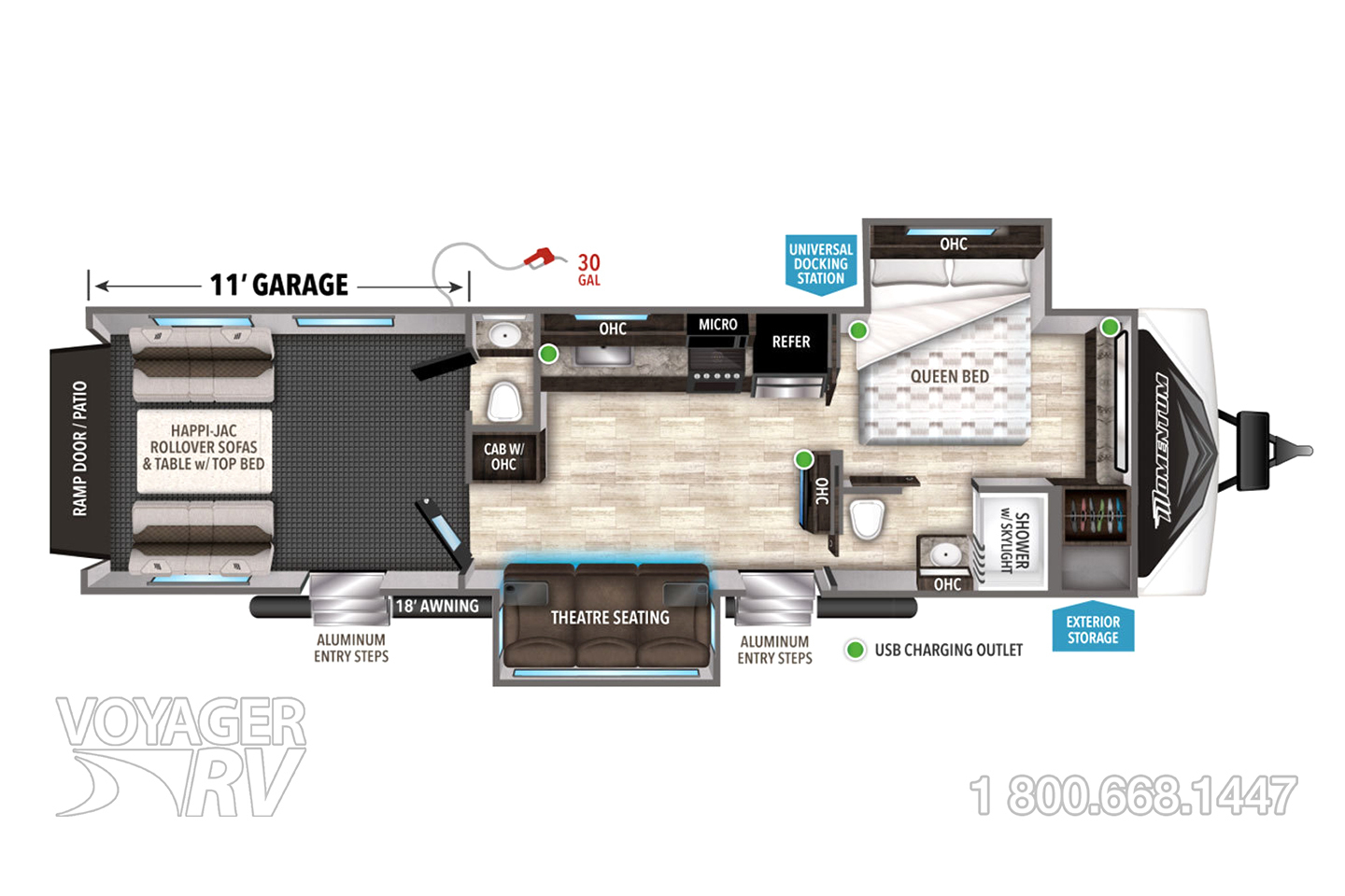 2023 Grand Design Momentum G-Class 29G Floorplan