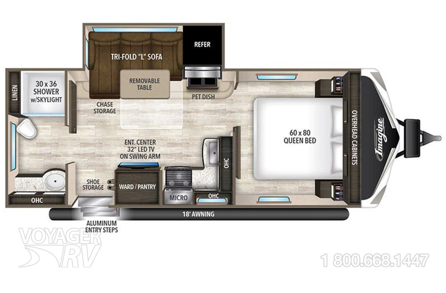 2017 Grand Design Imagine 2150RB Floorplan