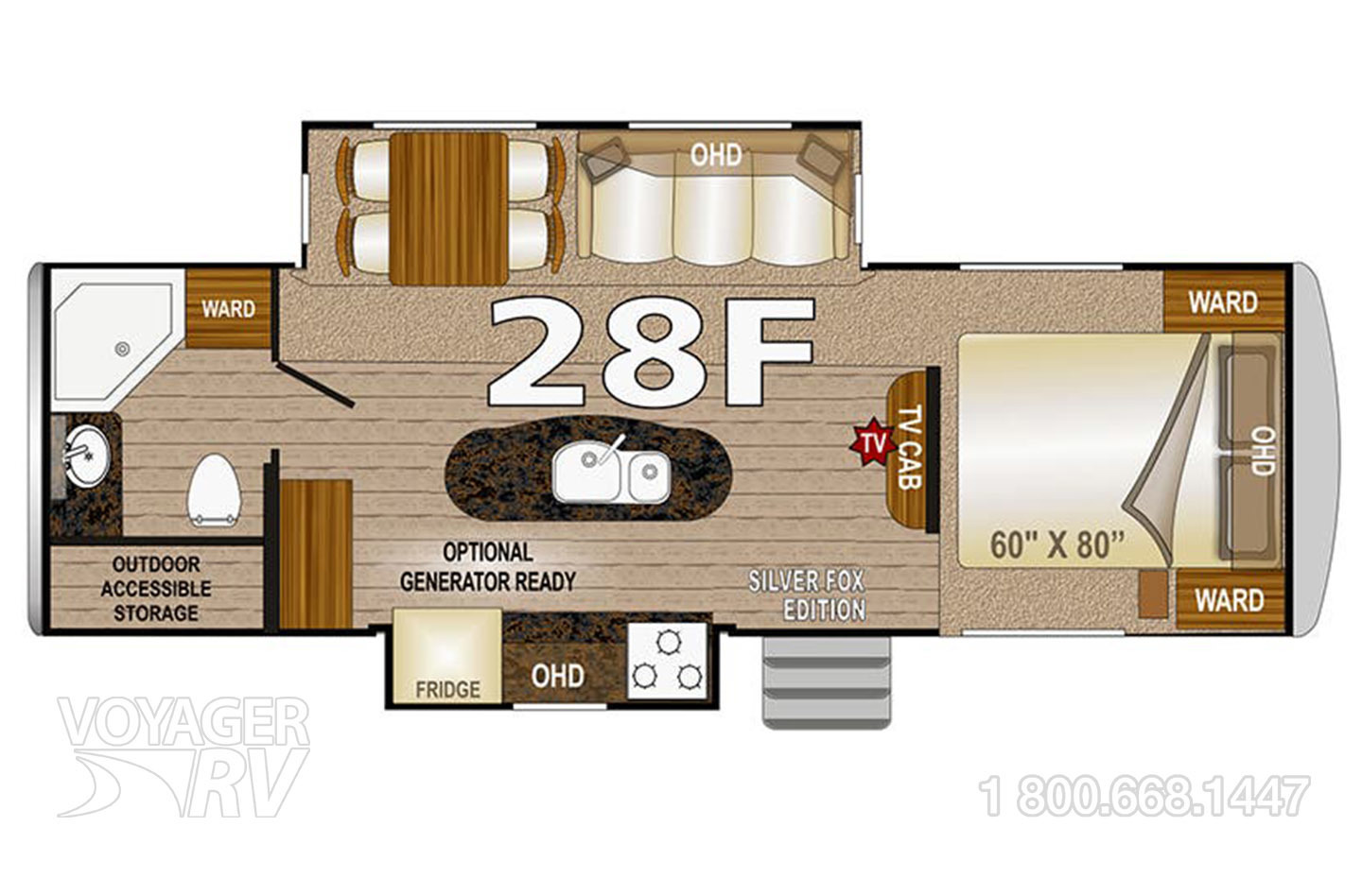 2020 Arctic Fox 28F Floorplan