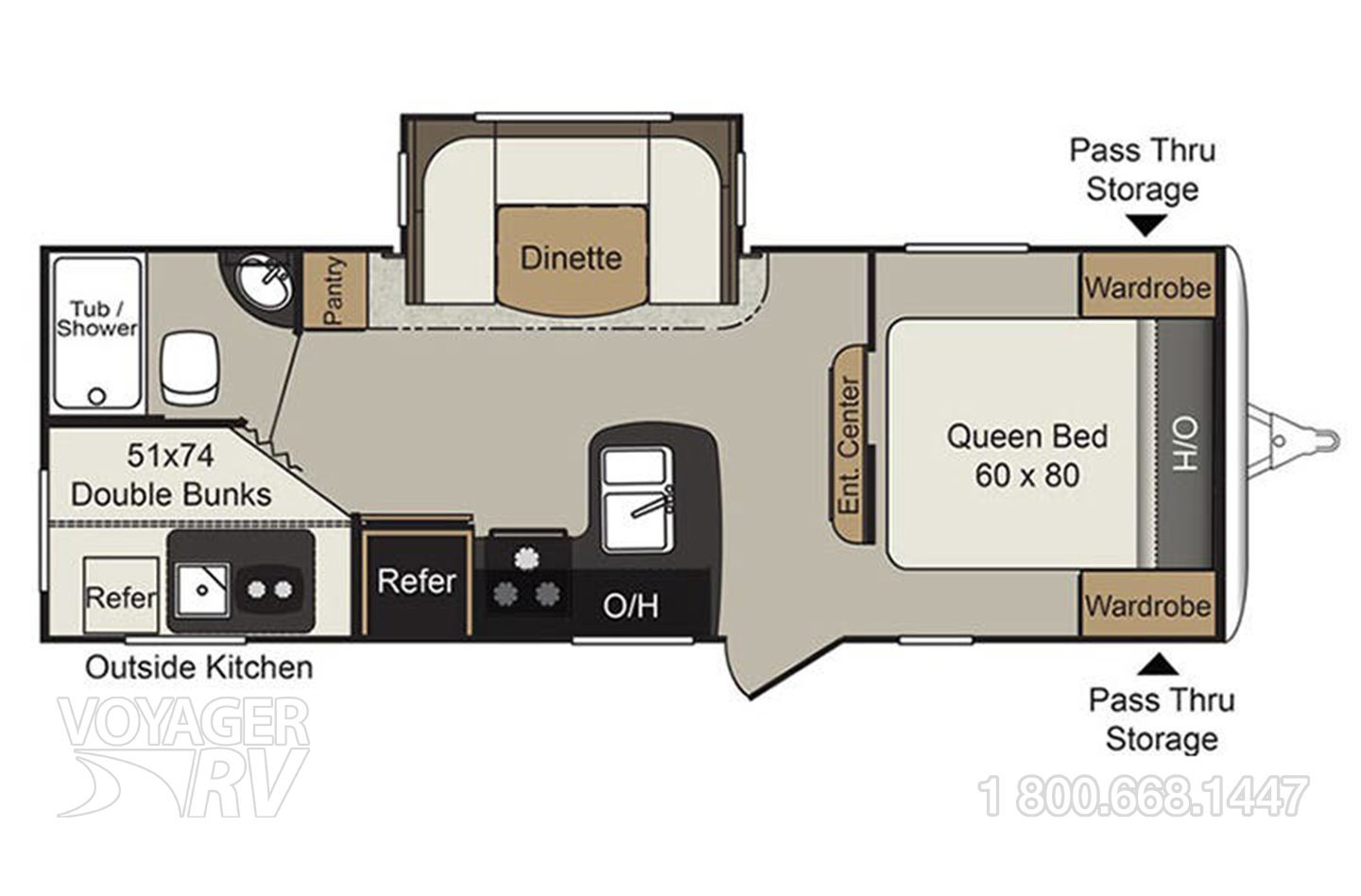2018 Keystone Passport 2400BH Floorplan