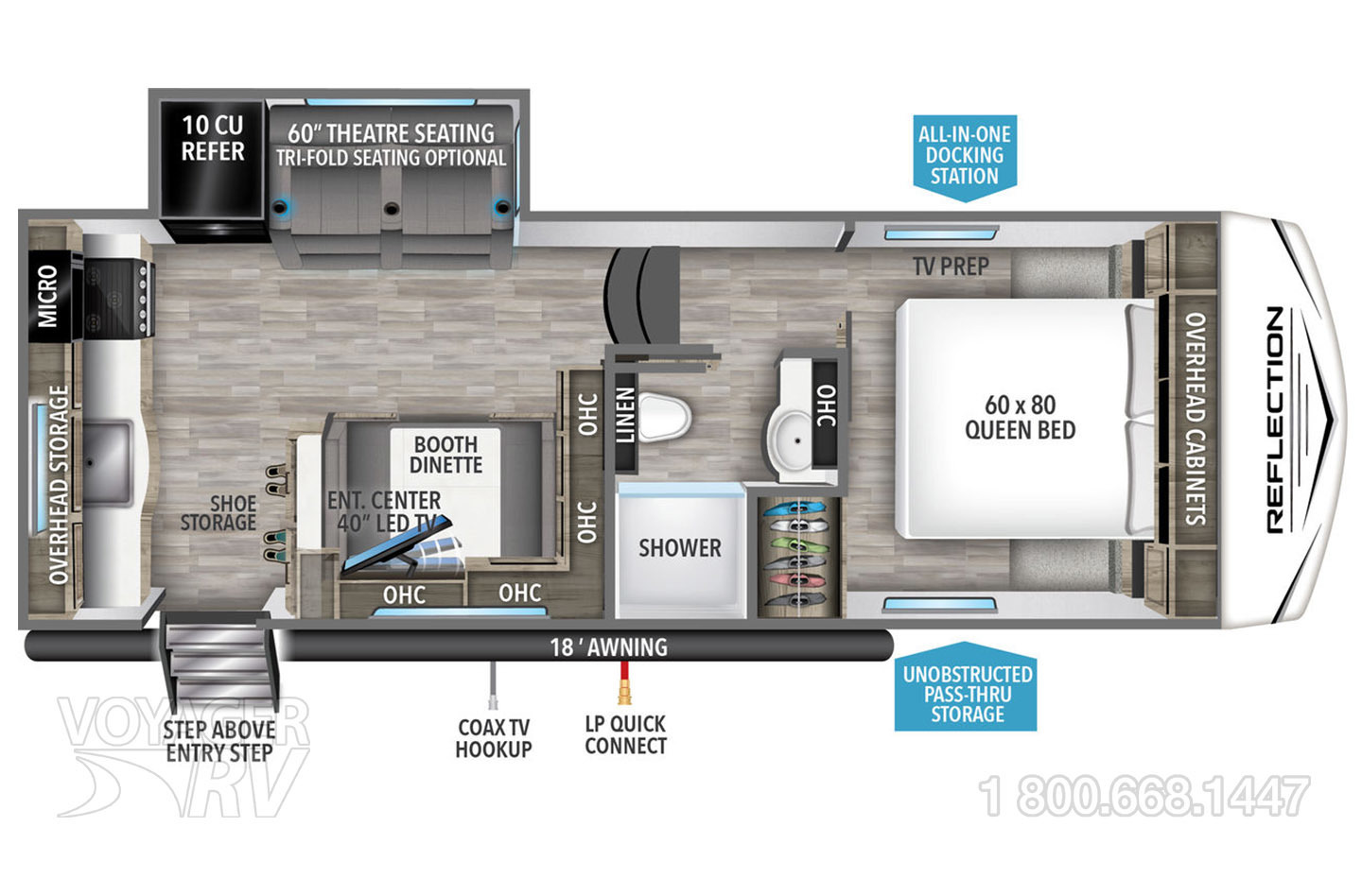 2022 Grand Design Reflection 150 Series 260RD Floorplan