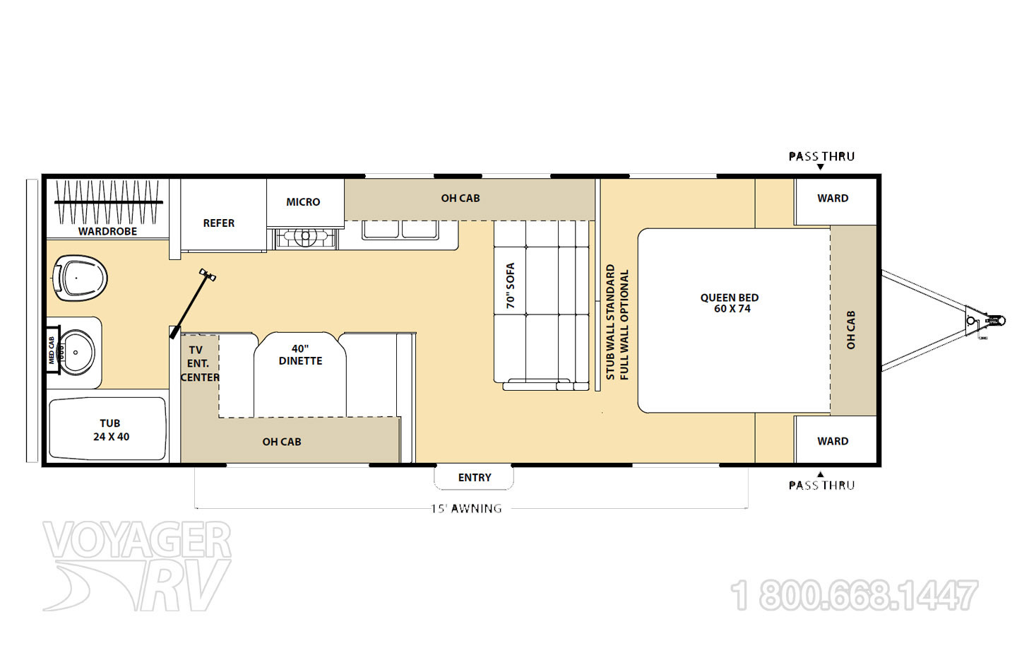 2011 Coachmen Catalina 22FB Floorplan