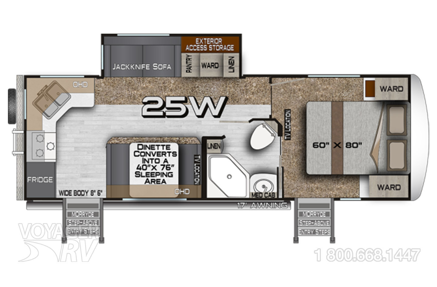 2023 Northwood Arctic Fox 25W Floorplan